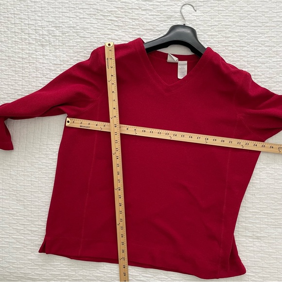 Just My Size Women’s Long Sleeve VNeck Sweater Red 22/24 Gently Worn - Picture 7 of 8